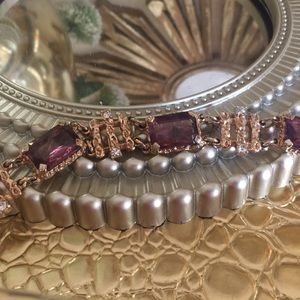 Sara Coventry Amethyst diamond gold Vintage bracelet